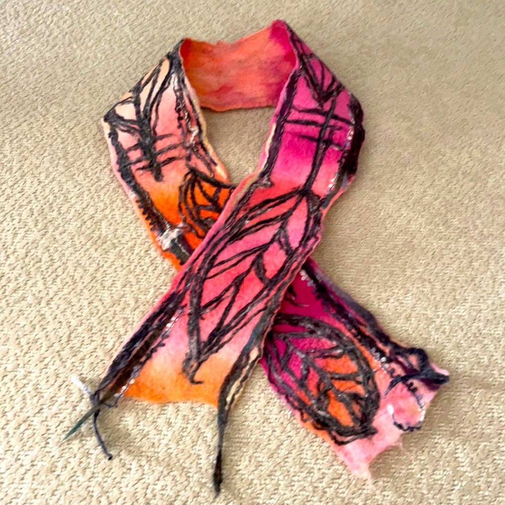 Hand Made Wool Felted Scarf